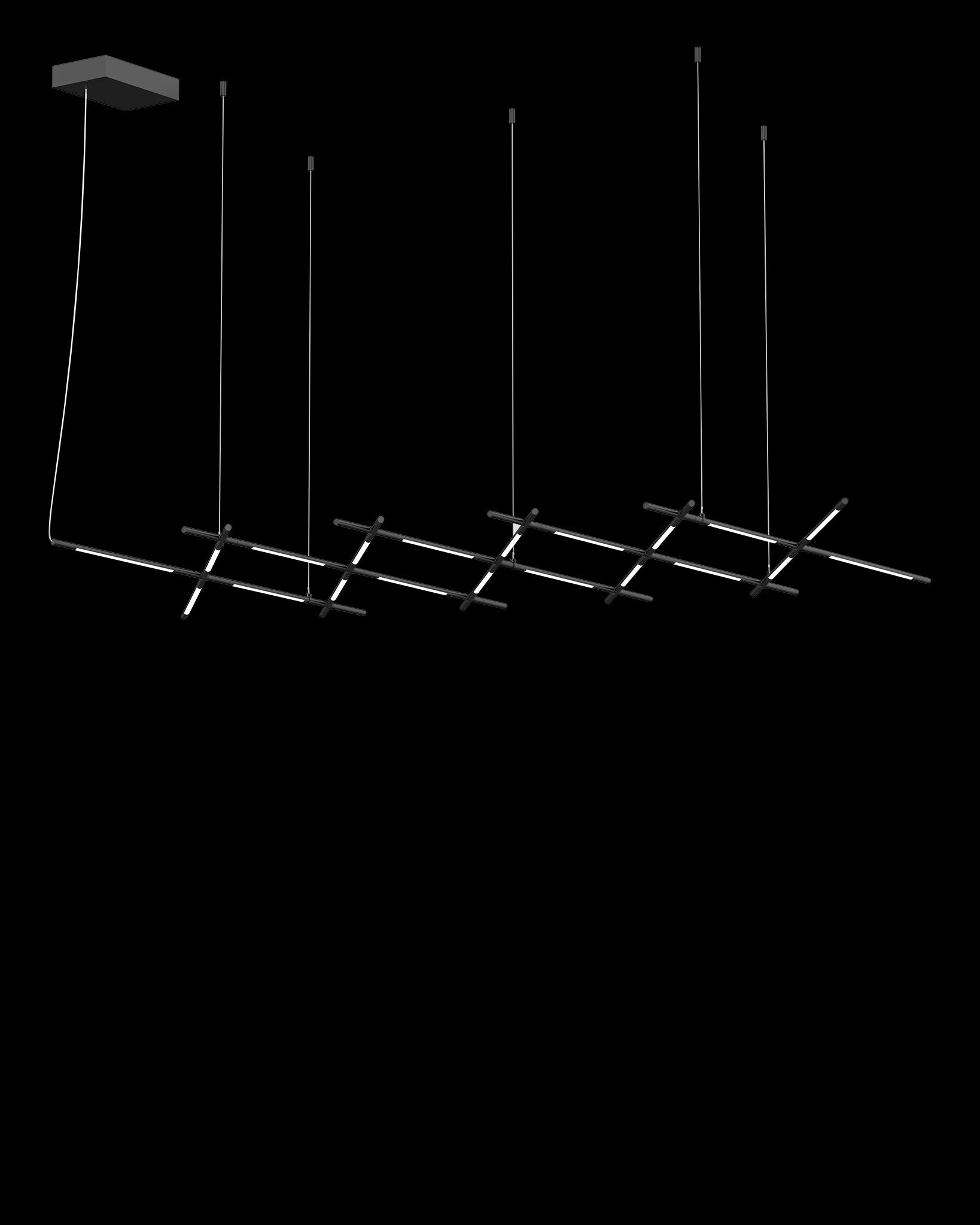 Tubular 20Lt Pendant Matt Black Model A tubular  ceiling-pendant-lights  Bedroom  Lounge  Kitchen  Hallway MD18001070-20ABLK illuminati light
