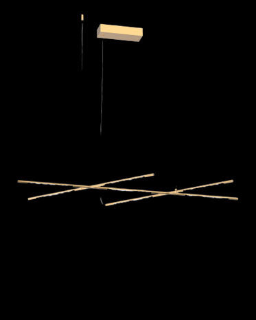 Tubular 7Lt Pendant Satin Gold Model A Illuminati Light