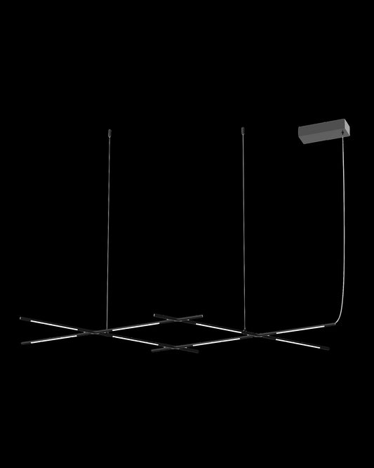 Tubular 8Lt Pendant Matt Black Model B Illuminati Light