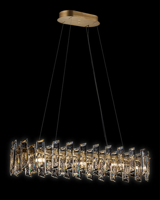 Crisiante Oval Pendant Small Gold Illuminati Light