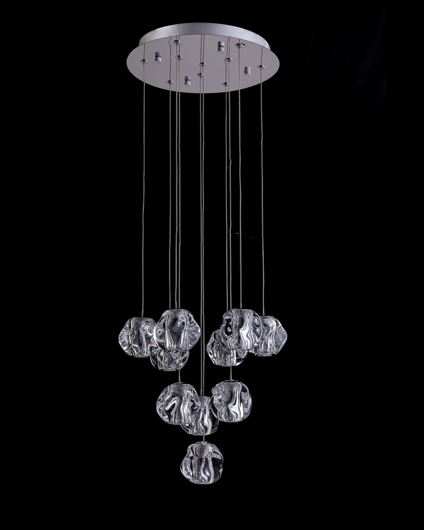 Ciottolo 10LT Round Pendant Chrome Illuminati Light