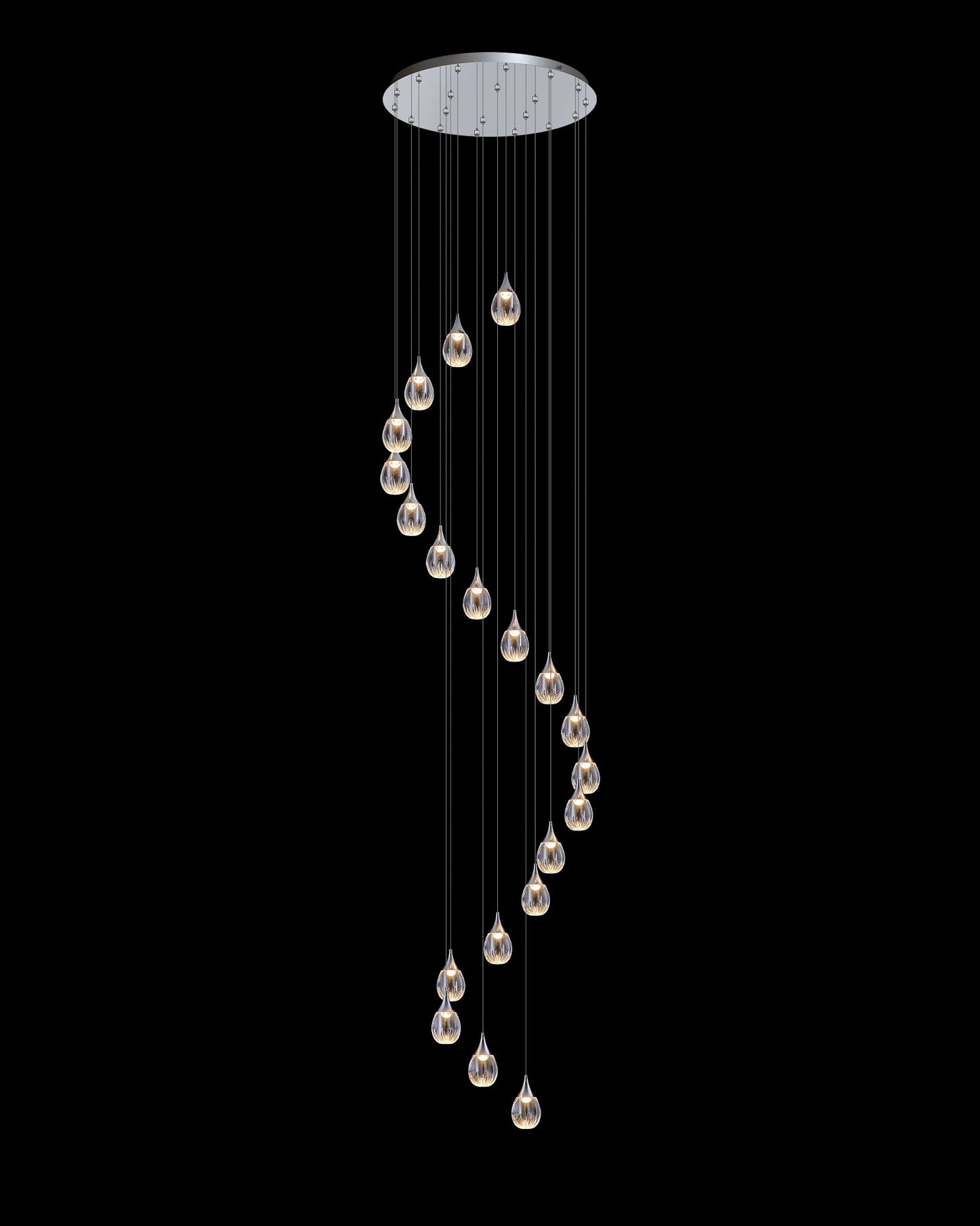 Stilla 20 Light Round Pendant Chrome Illuminati
