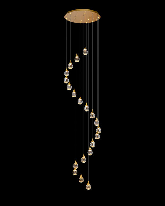 Stilla 20 Light Round Pendant Gold Illuminati