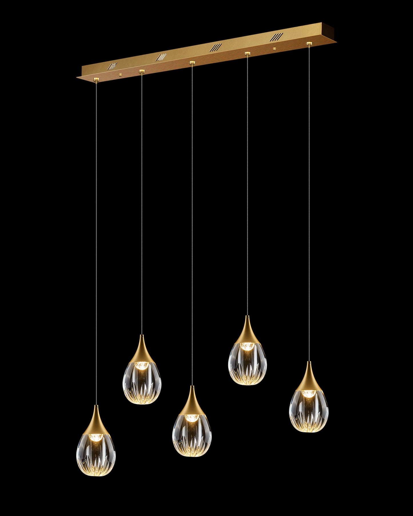 Stilla 5 Light Bar Pendant Gold Illuminati