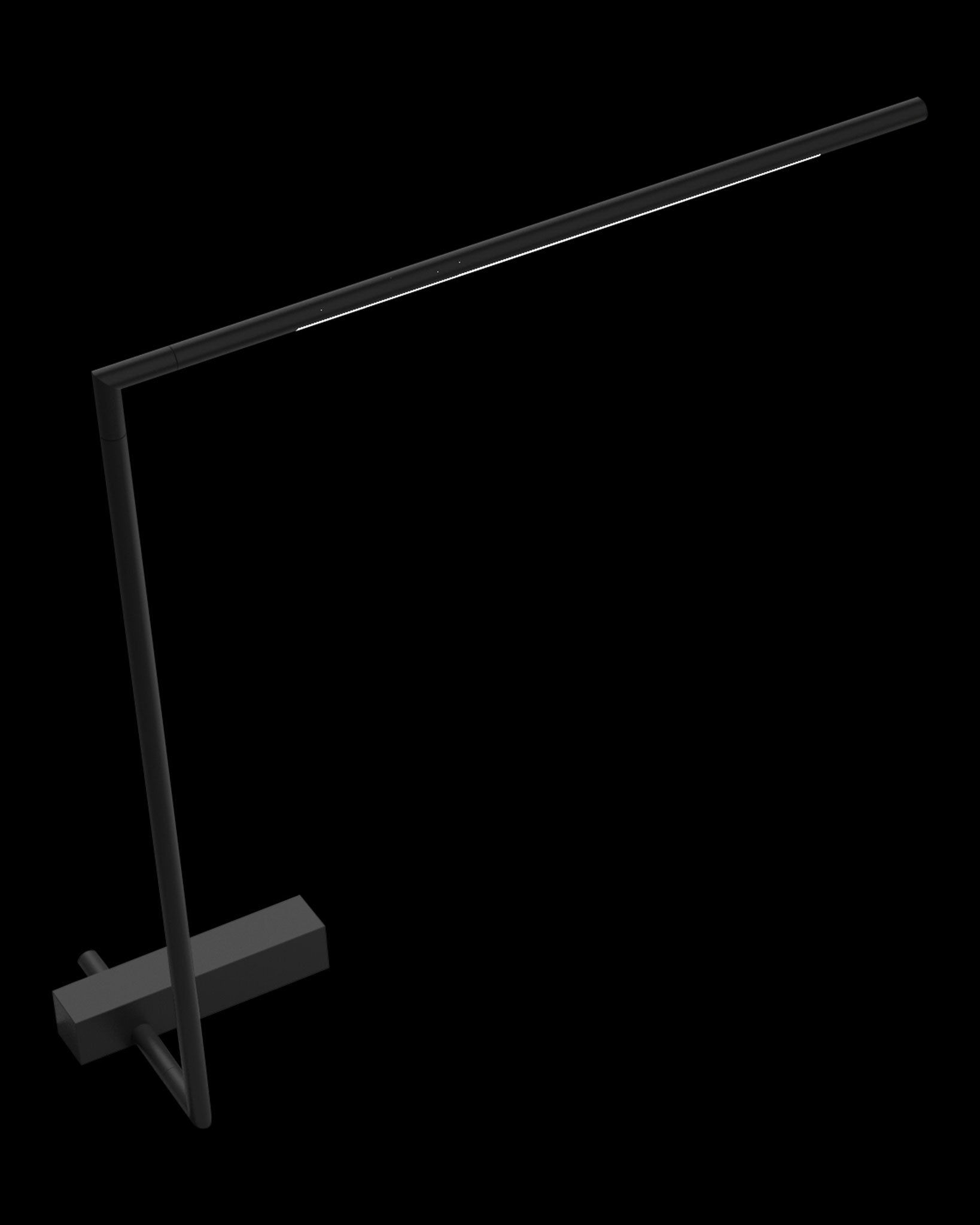 Tubular Single Table Matt Black tubular  table-lights  Bedroom  Lounge  Hallway MT18001070-1ABLK illuminati light