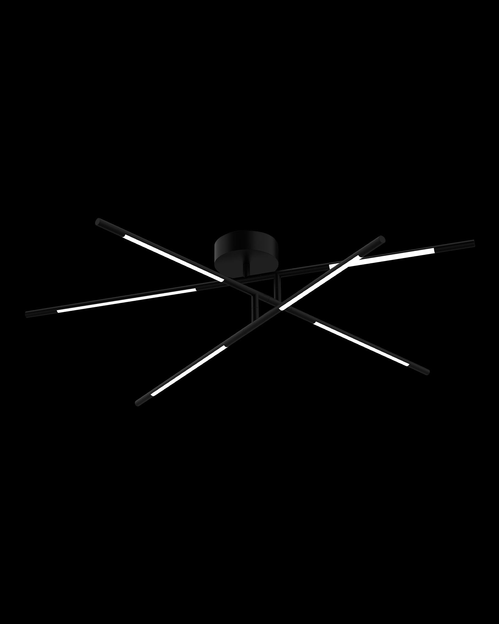Tubular 6Lt Ceiling Flush Matt Black Model A tubular  flush-ceiling-lights  Bedroom  Lounge  Kitchen  Hallway MX18001070-6ABLK illuminati light