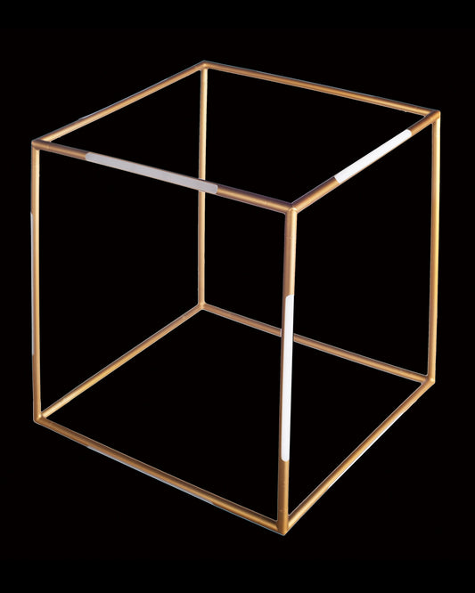 Tubular Small Cube Gold Illuminati Light