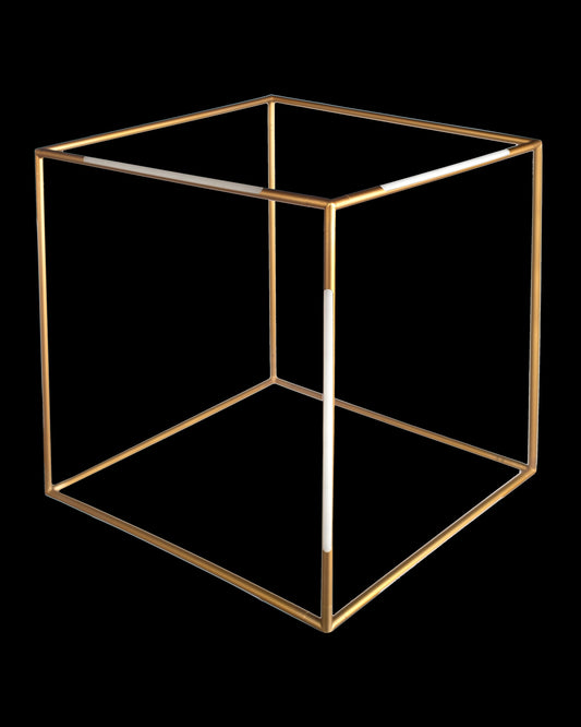 Tubular Large Cube Gold Illuminati Light