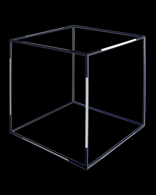 Tubular Large Cube Black Illuminati Light