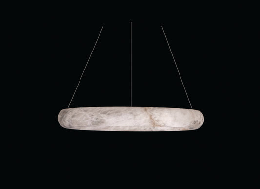 Alabaster Ring D39 cm Pendant Antique Brass