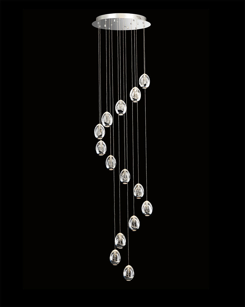 Terrene 14Lt Spiral Pendant Chrome Dimmable terrene  ceiling-pendant-lights  Bedroom  Lounge  Kitchen  Hallway MD13003023-14ACHR illuminati light