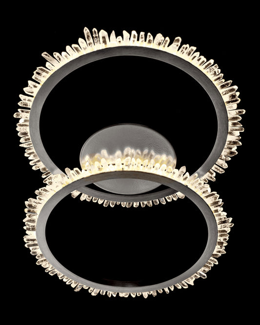 Quartz Halo Double Ring Flush Light Satin Nickel quartz-halo  flush-ceiling-lights  Bedroom  Lounge  Kitchen  Hallway MX20020154-2ASN illuminati light