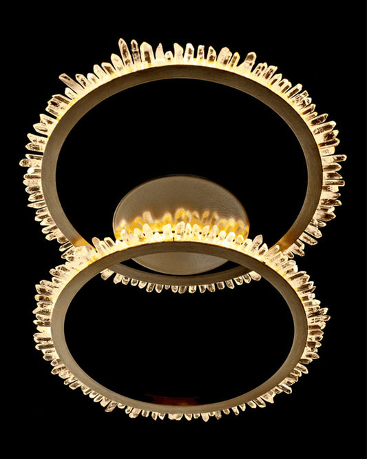 Quartz Halo Double Ring Flush Light Satin Gold quartz-halo  flush-ceiling-lights  Bedroom  Lounge  Kitchen  Hallway MX20020154-2ASG illuminati light