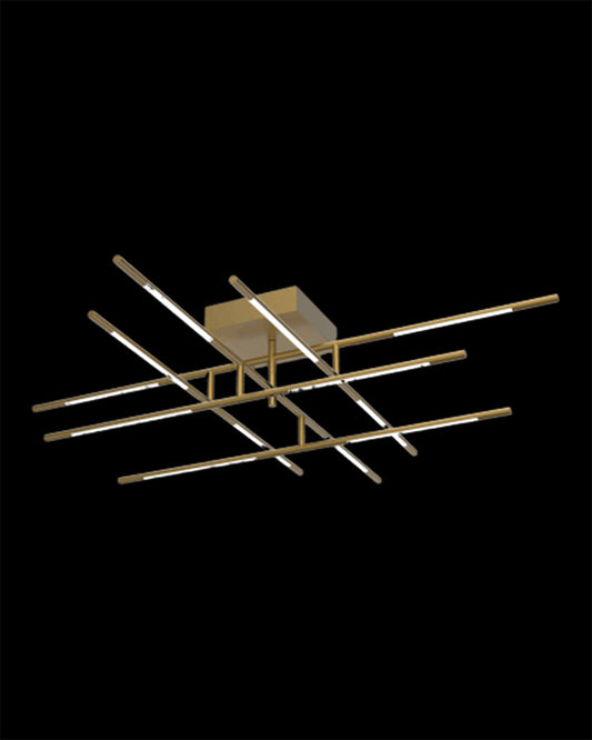 Tubular 12Lt Ceiling Flush Satin Gold Model A tubular  flush-ceiling-lights  Bedroom  Lounge  Kitchen  Hallway MX18001070-12AGOL illuminati light