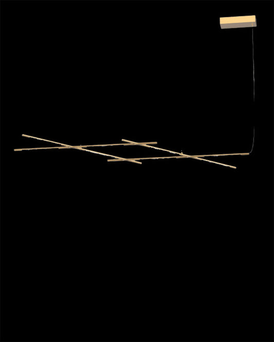Tubular 8Lt Pendant Matt Satin Gold Model B tubular  ceiling-pendant-lights  Bedroom  Lounge  Kitchen  Hallway MD18001070-8BGOL illuminati light