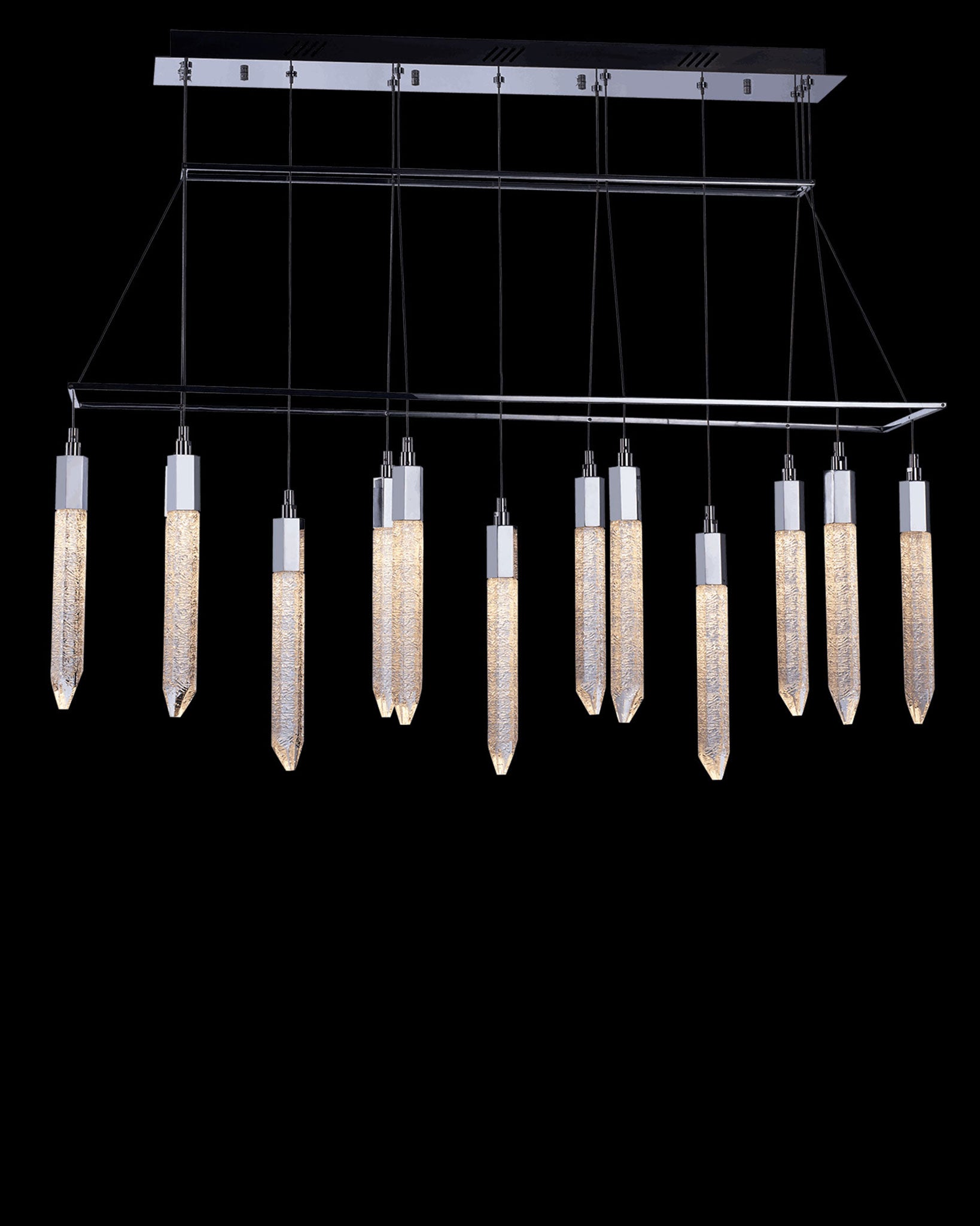 Shard 13Lt Bar Pendant Chrome shard  ceiling-pendant-lights  Bedroom  Lounge  Kitchen  Hallway MD17003025-13ACHR illuminati light