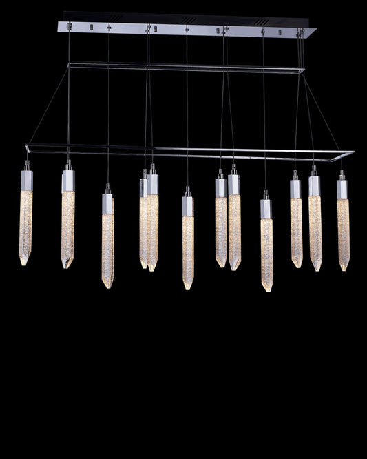 Shard 13Lt Bar Pendant Chrome shard  ceiling-pendant-lights  Bedroom  Lounge  Kitchen  Hallway MD17003025-13ACHR illuminati light