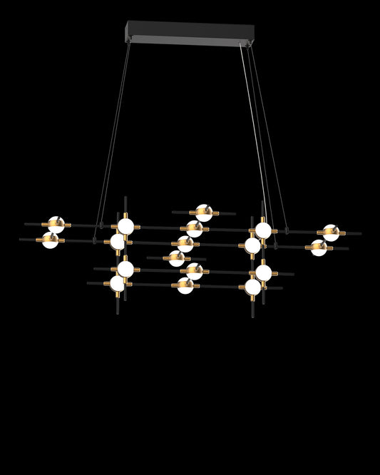 Molecular 18Lt Pendant Black With Gold Model E molecular  ceiling-pendant-lights  Bedroom  Lounge  Kitchen  Hallway MD18001067-18EBG illuminati light