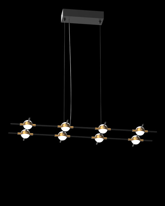 Molecular 8Lt Pendant Black With Gold Model A molecular  ceiling-pendant-lights  Bedroom  Lounge  Kitchen  Hallway MD18001067-8ABG illuminati light
