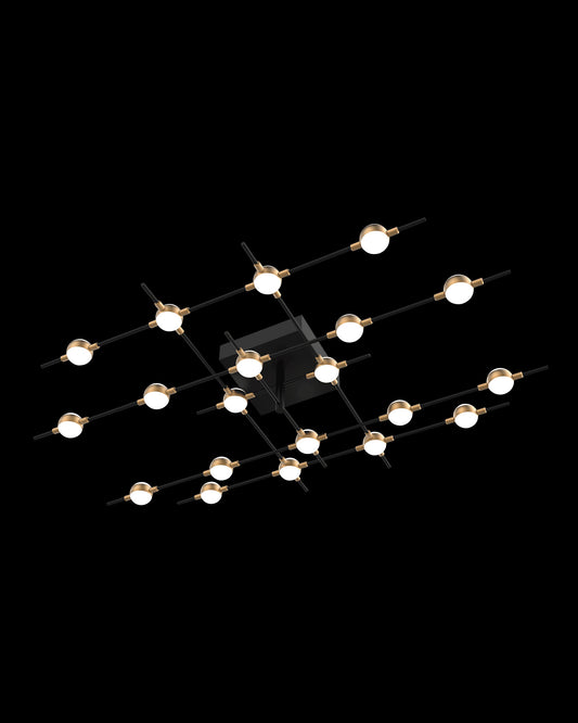 Molecular 20Lt Ceiling Black With Gold Model A molecular  ceiling-pendant-lights  Bedroom  Lounge  Kitchen  Hallway MX18001067-20ABG illuminati light