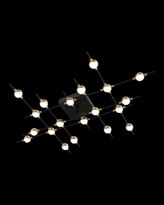 Molecular 20Lt Ceiling Black With Gold Model C molecular  ceiling-pendant-lights  Bedroom  Lounge  Kitchen  Hallway MX18001067-20CBG illuminati light
