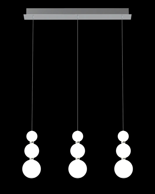 Pearl 3Lt Drop Pendant Chrome pearl  ceiling-pendant-lights  Lounge  Kitchen  Hallway MD21001033-3BCHR illuminati light