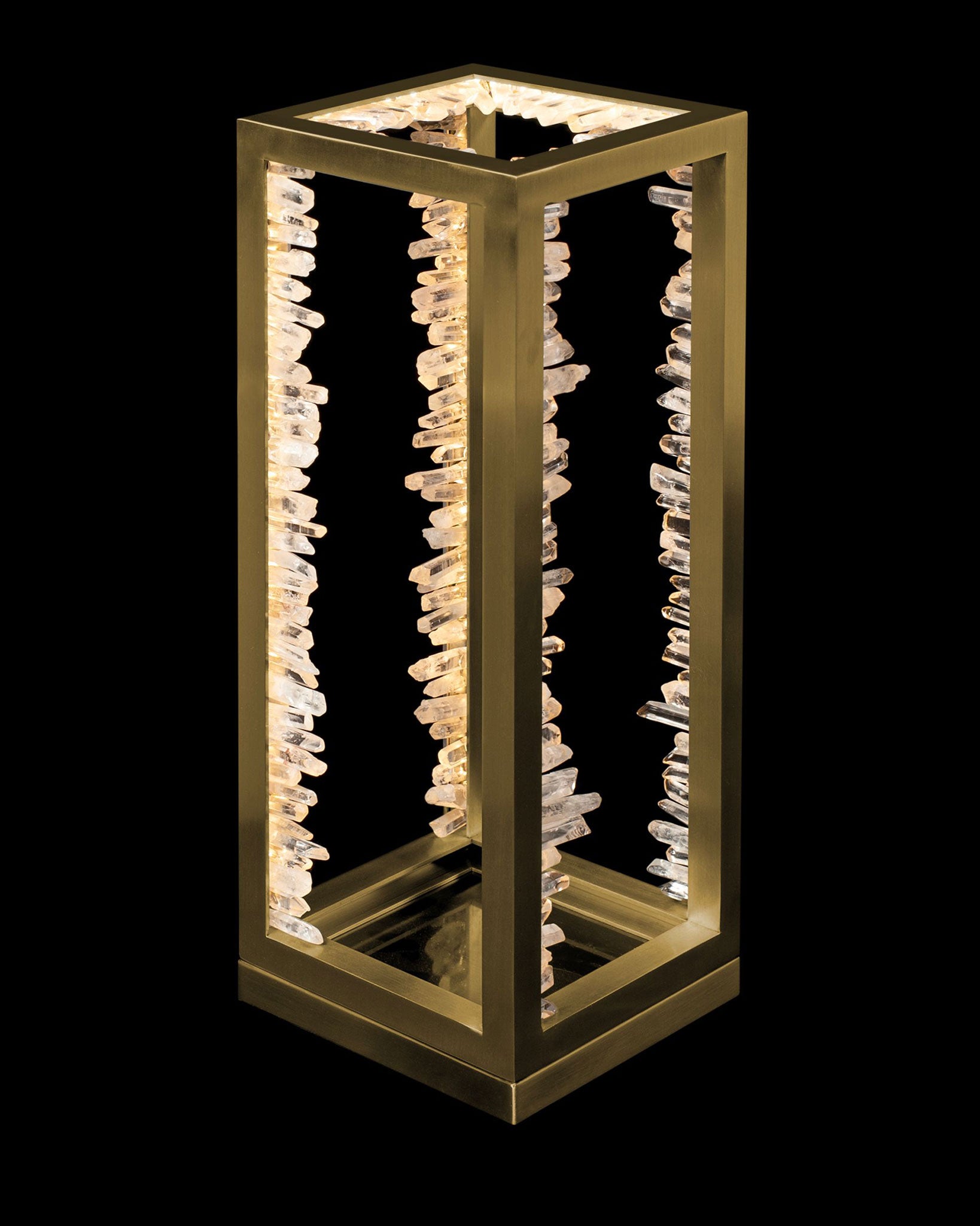 Quartz Retangular Table Light Satin Gold quartz-retangular  table-lights  Bedroom  Lounge  Kitchen  Hallway MT20020154-1BSG illuminati light