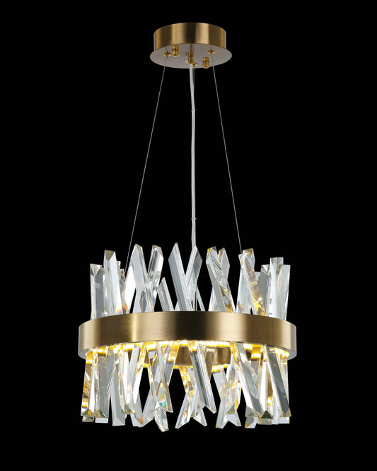 Akasha Round Pendant Light Antique Brass 40cm Illuminati