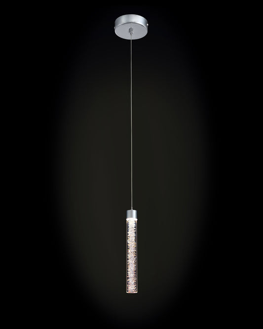 Crackle 1LT Pendant Chrome Illuminati Light
