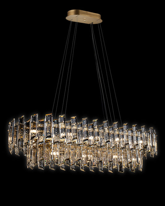 Crisiante Double Tier Oval Pendant Gold crisiante  ceiling-pendant-lights  Bedroom  Lounge  Kitchen  Hallway MD22020110-20LGOL illuminati light