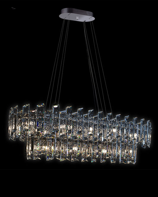 Crisiante Double Tier Oval Pendant Chrome crisiante  ceiling-pendant-lights  Bedroom  Lounge  Kitchen  Hallway MD22020110-20LCHR illuminati light