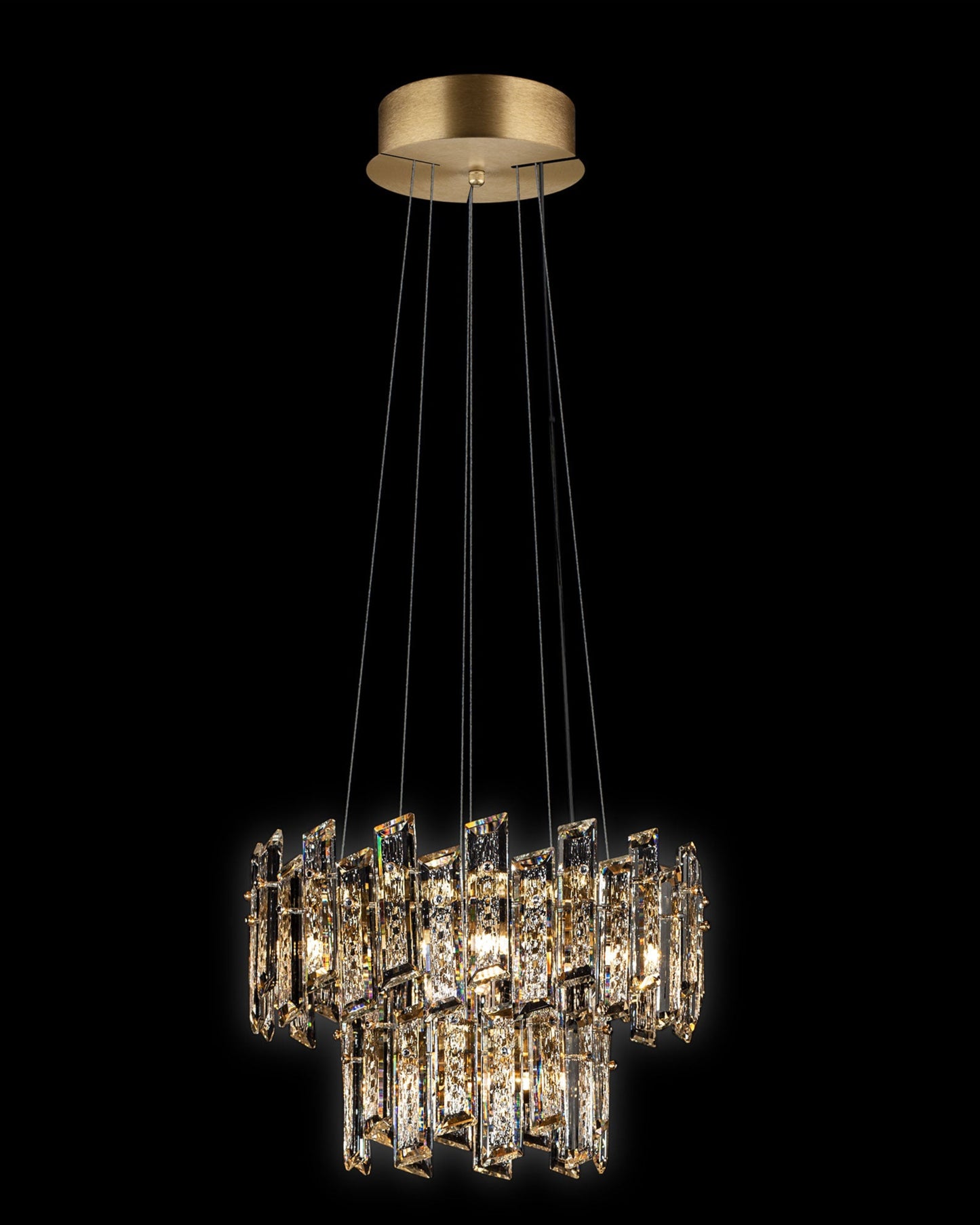 Crisiante Pendant 2 Tier 3/6Lt Gold crisiante  ceiling-pendant-lights  Bedroom  Lounge  Kitchen  Hallway MD22020110-9BGOL illuminati light