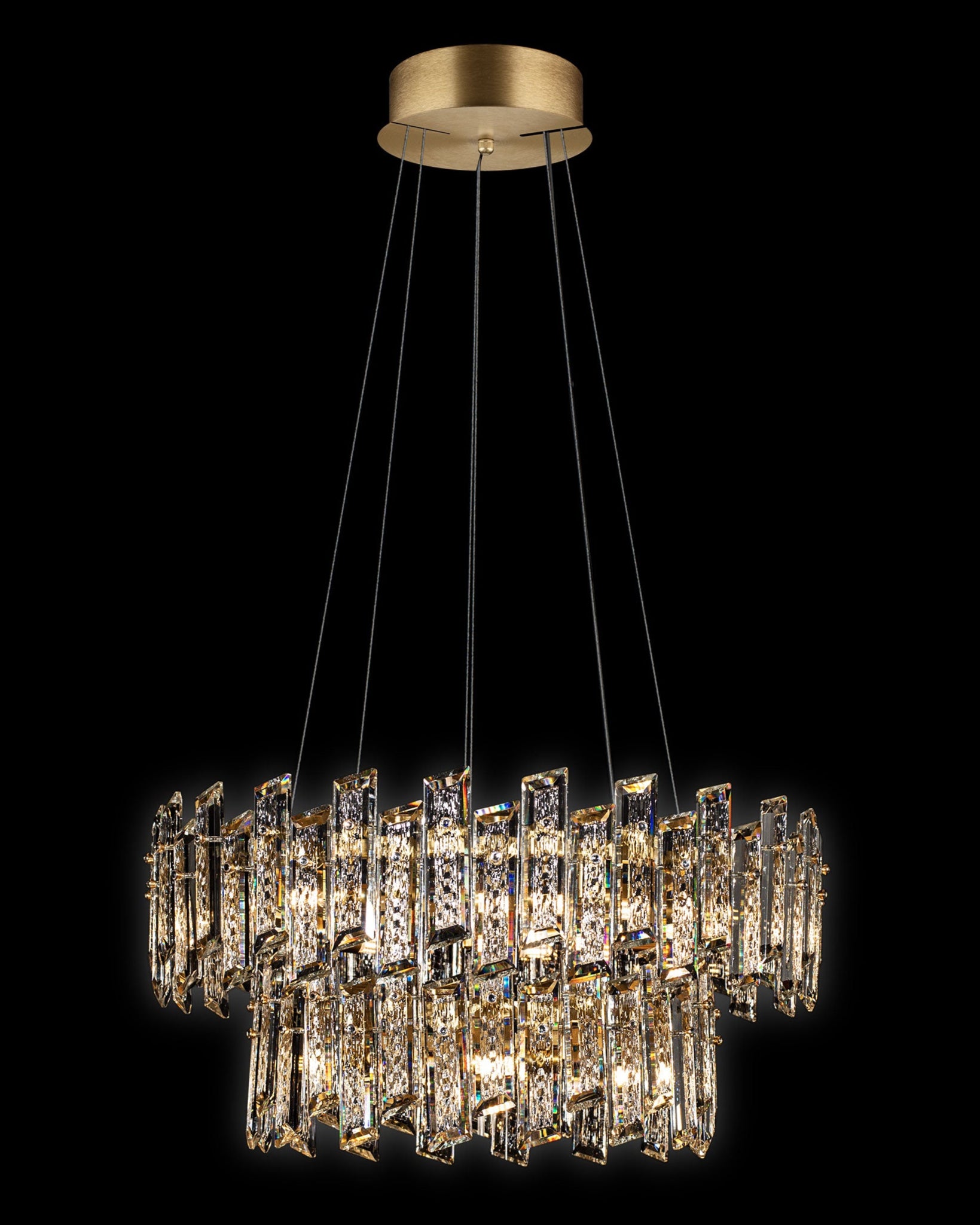 Crisiante Pendant 2 Tier 6/9Lt Gold crisiante  ceiling-pendant-lights  Bedroom  Lounge  Kitchen  Hallway MD22020110-15BGOL illuminati light