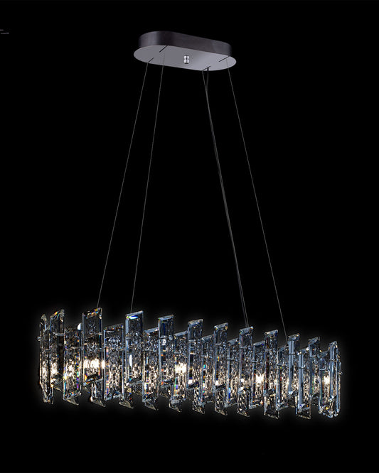 Crisiante Oval Pendant Small Chrome crisiante  ceiling-pendant-lights  Bedroom  Lounge  Kitchen  Hallway MD22020110-8LCHR illuminati light