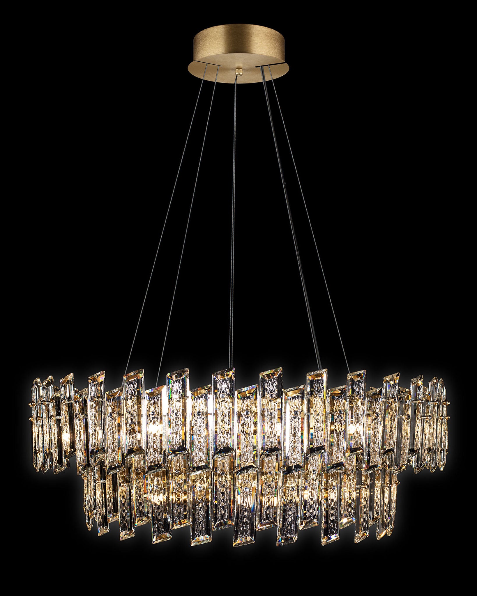 Crisiante Pendant 2 Tier 9/12Lt Gold crisiante  ceiling-pendant-lights  Bedroom  Lounge  Kitchen  Hallway MD22020110-21BGOL illuminati light
