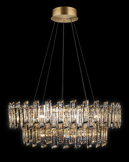 Crisiante Pendant 2 Tier 9/12Lt Gold crisiante  ceiling-pendant-lights  Bedroom  Lounge  Kitchen  Hallway MD22020110-21BGOL illuminati light