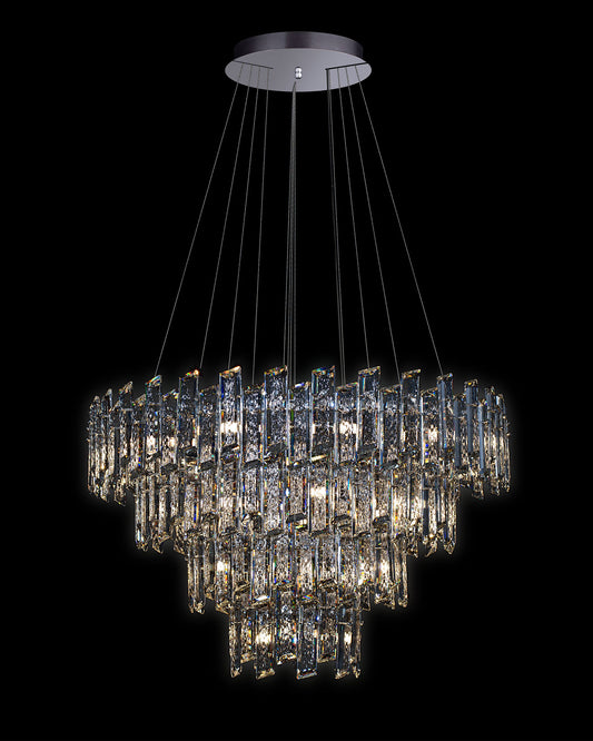 Crisiante Pendant 4 Tier 3/6/9/12Lt Chrome crisiante  ceiling-pendant-lights  Bedroom  Lounge  Kitchen  Hallway MD22020110-30DCHR illuminati light