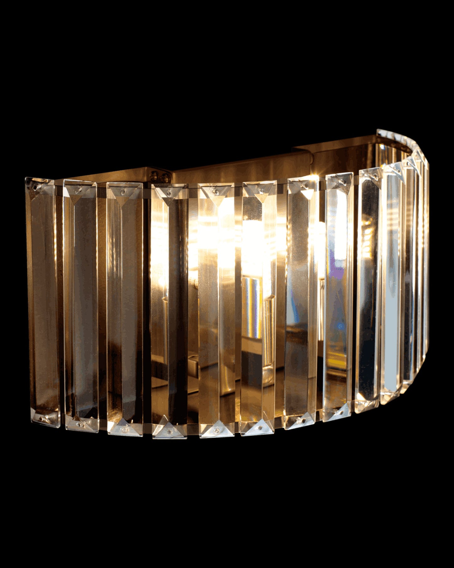 Crystalline Wall Light Antique Brass Illuminati