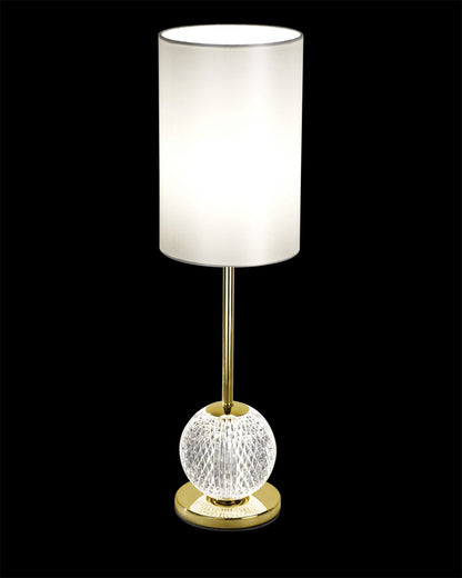 Diamante Single Table Lamp Gold with Pearl Shade 3 Step Dimmer diamante  table-lights  Bedroom  Lounge  Kitchen  Hallway MT20001012-1CGOL illuminati light