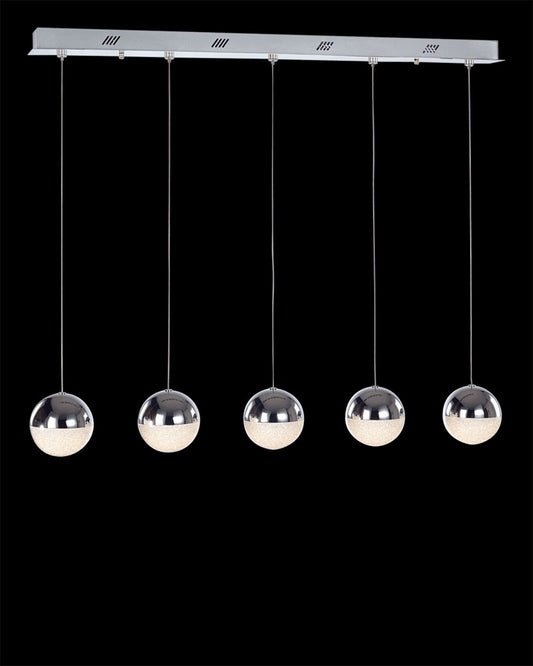 Eclipse 5Lt Bar Pendant Chrome Dimmable eclipse  ceiling-pendant-lights  Bedroom  Lounge  Kitchen  Hallway MD14003057-5DCHR illuminati light