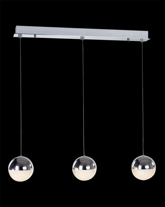 Eclipse 3Lt Bar Pendant Chrome Dimmable eclipse  ceiling-pendant-lights  Bedroom  Lounge  Kitchen  Hallway MD14003057-3DCHR illuminati light