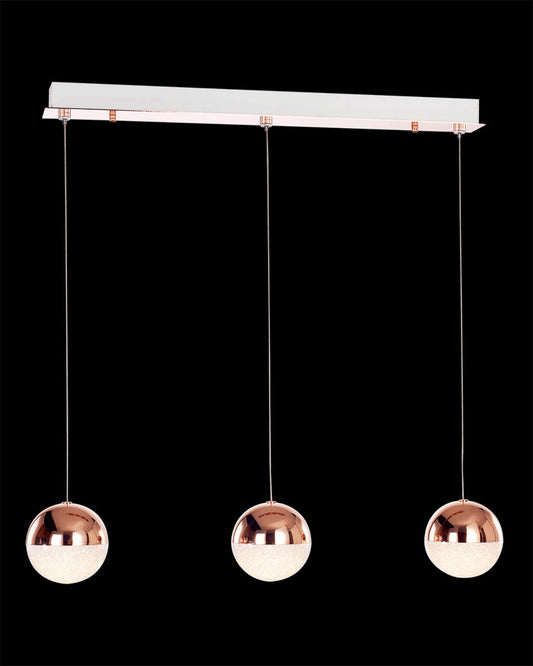 Eclipse 3Lt Bar Pendant Copper Dimmable eclipse  ceiling-pendant-lights  Bedroom  Lounge  Kitchen  Hallway MD14003057-3DCPR illuminati light