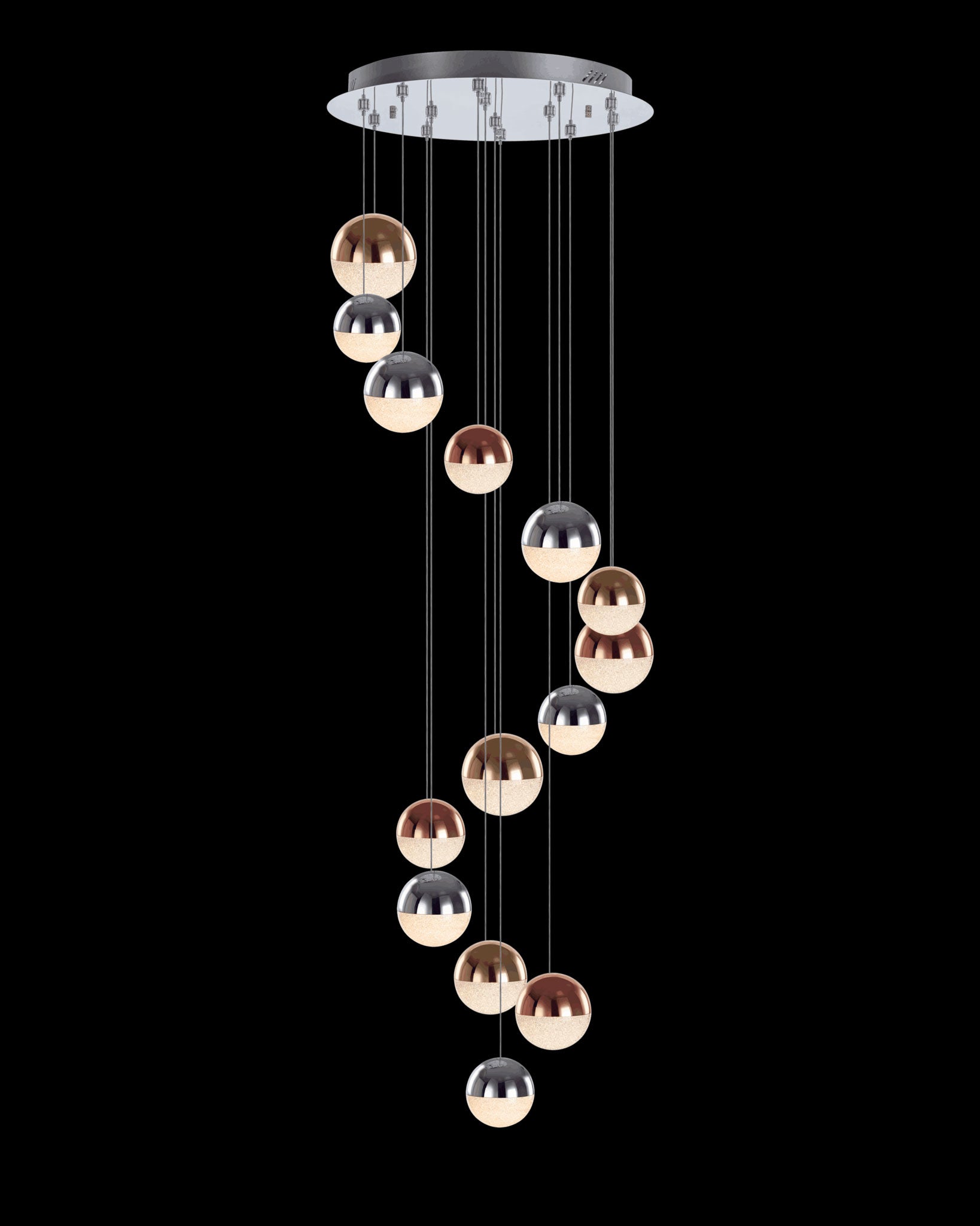 Eclipse 14Lt Round Mix Colour Dimmable eclipse  ceiling-pendant-lights  Bedroom  Lounge  Kitchen  Hallway MD14003057-14AMIX illuminati light