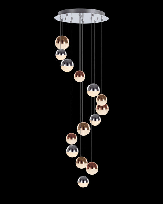 Eclipse 14Lt Round Mix Colour Dimmable eclipse  ceiling-pendant-lights  Bedroom  Lounge  Kitchen  Hallway MD14003057-14AMIX illuminati light