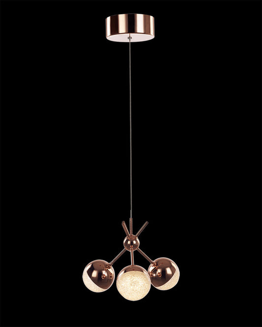Eclipse 3Lt Cluster Semi-Flush Copper Dimmable eclipse  semi-flush-ceiling-lights  Bedroom  Lounge  Kitchen  Hallway MD14003057-3BCPR illuminati light