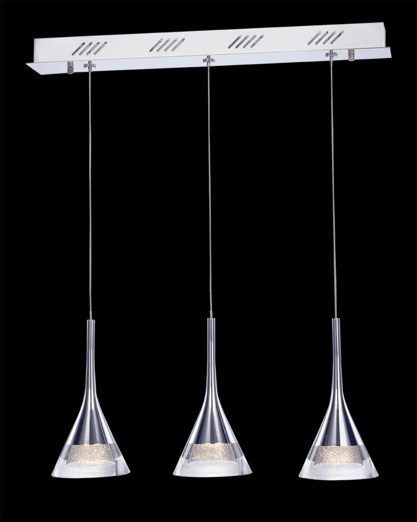 Jewel 3Lt Bar Pendant Dimmable jewel  ceiling-pendant-lights  Bedroom  Lounge  Kitchen  Hallway MD15003012-3A illuminati light