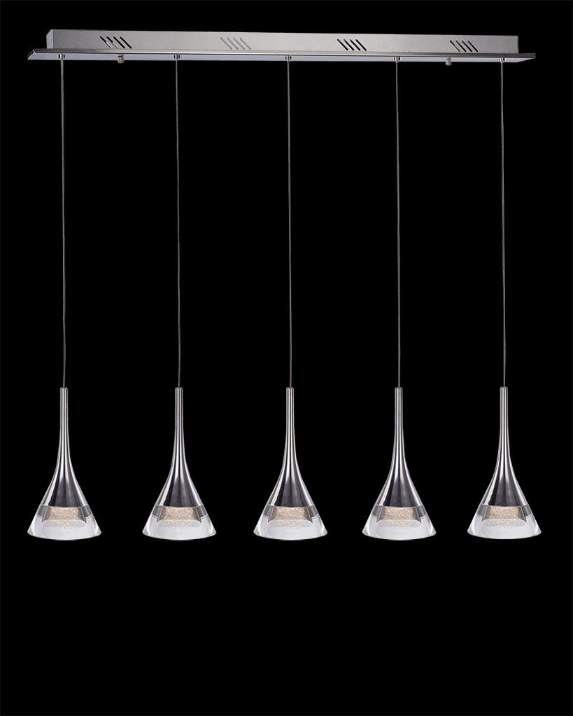 Jewel 5Lt Bar Pendant Dimmable jewel  ceiling-pendant-lights  Bedroom  Lounge  Kitchen  Hallway MD15003012-5B illuminati light