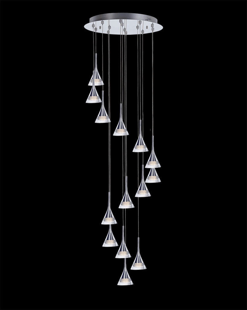 Jewel 14Lt Spiral Pendant Dimmable jewel  ceiling-pendant-lights  Bedroom  Lounge  Kitchen  Hallway MD15003012-14A illuminati light