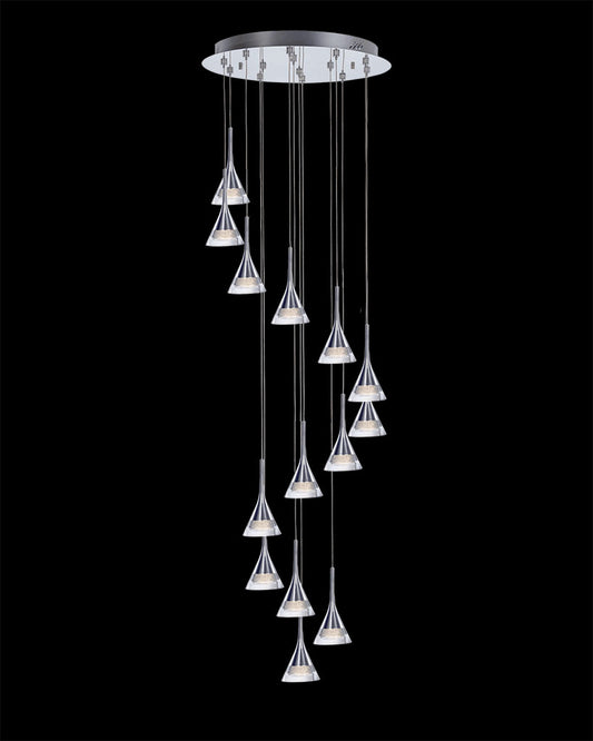 Jewel 14Lt Spiral Pendant Dimmable jewel  ceiling-pendant-lights  Bedroom  Lounge  Kitchen  Hallway MD15003012-14A illuminati light