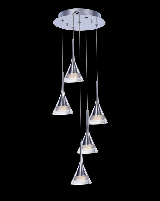 Jewel 5Lt Round Pendant Dimmable jewel  ceiling-pendant-lights  Bedroom  Lounge  Kitchen  Hallway MD15003012-5A illuminati light